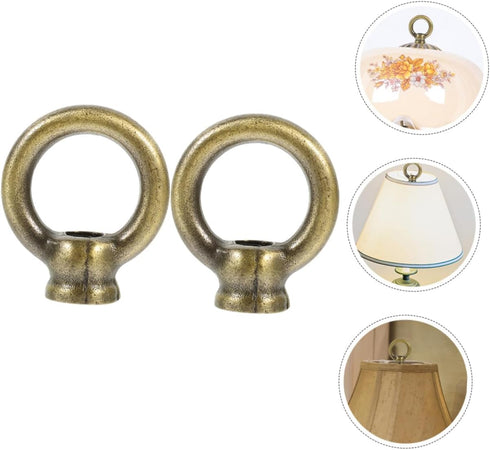 Garneck 2pcs Bulb Bronze Solid Lamp Finials Caps for Lamp Shades Finials for Light Rings Decoration for Shade