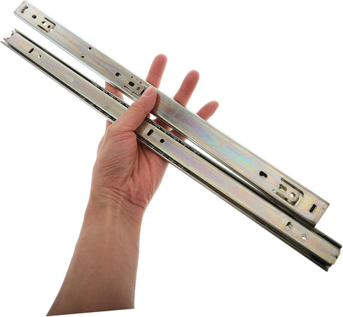 HAKIDZEL 2PCS Heavy Duty Keyboard Drawer Slide Rail Wide Full Extension Ball Bearing Slide for Bedside Cabinets