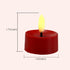 6 Pack CANDLE CHOICE Battery Operated Flameless Tea Lights Realistic Black Wick Bright Flickering LED Tealight Candles