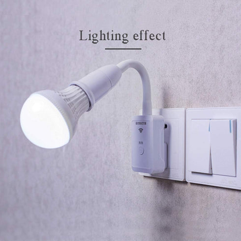 E26/E27 360 Bulb 1 Bulb) Smart Remote Plug in Light Socket Flexible Rotatable LED Light Extension Socket with Switch