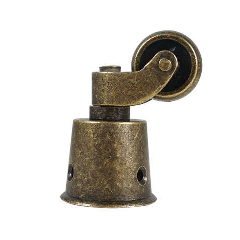 Swivel Caster Wheels, Polished Antique Cup Type Casters, Solid Brass High Load Capacity Universal Furniture Casters for