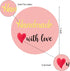 Outus 1000 Pieces Handmade with Love Stickers - 1 Inch Foil Homemade Baking Labels for Weddings and Parties