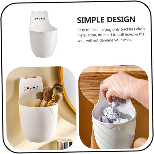 SHINEOFI 2pcs Household Office Storage Holder Wall-mounted Multi-functional Lightweight Sundries Organizer for Desk