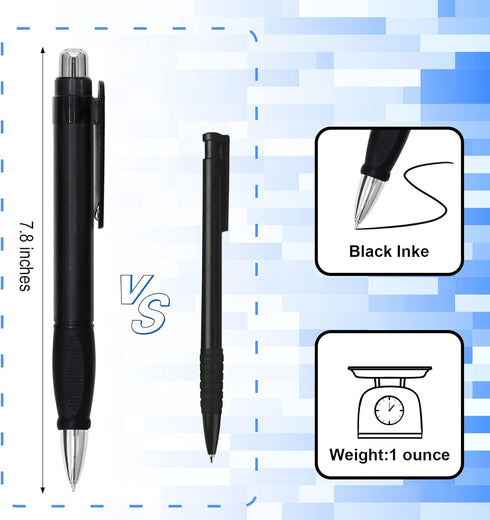 Big Pens Fat Pens Weighted Pens - Enhanced Writing Stability for Arthritis and Elderly Easy Thick Grip 3pcs Black