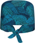 Mushrooms Snails Butterflies Breathable Scrub Hat for Nurses & Doctors Adjustable Working