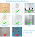 Transparent Square Door Stopper Wall Protector Set - 6-Piece Soft Rubber Bumpers with Strong Adhesive