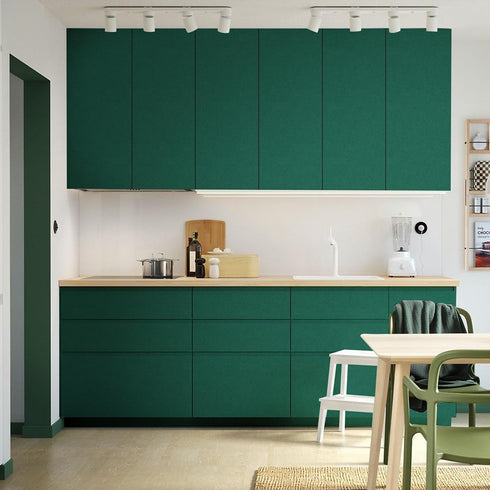 Green Peel and Stick Wallpaper, Solid Green Contact Paper 15.7"x118.1", Self Adhesive Removable for Cabinets and