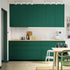 Green Peel and Stick Wallpaper, Solid Green Contact Paper 15.7"x118.1", Self Adhesive Removable for Cabinets and