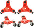 4 Pack Steel Tri-Dolly | 220 lbs Load Capacity, 3 Wheel Furniture
