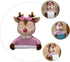 Ciieeo Wall-Mounted Toilet Paper Holder Cartoon Deer Tissue Rack Creative Bathroom Storage Rack No Drilling Pink Cute