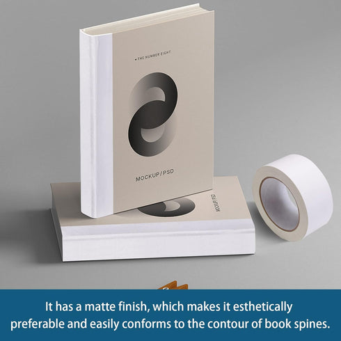 Self-Adhesive Book Repair Tape, 2 Inch Wide, White by Lineco for Book Spine & Paper Pages