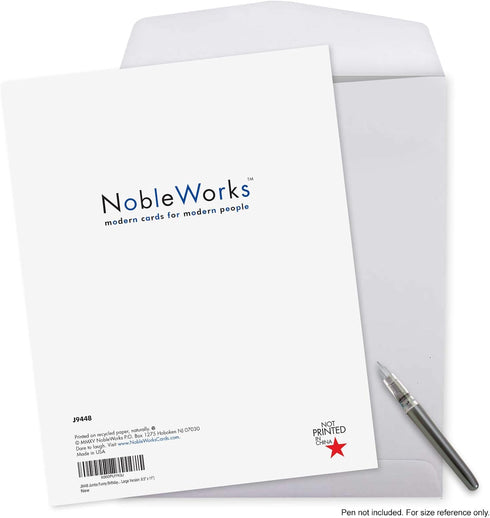 NobleWorks Jumbo Birthday Card with Zodiac Sign, 8.5 x 11 Inch, Astrology Birth Sign