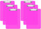 Rimilak Plastic Clipboards Set of 6, Translucent Clip Board with Low Profile Metal Clip, 12.5 x 9 Inch