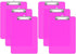 Rimilak Plastic Clipboards Set of 6, Translucent Clip Board with Low Profile Metal Clip, 12.5 x 9 Inch