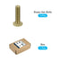 Hex Head Screw Bolt (M10-1.5x35mm) 3Pcs, Brass Fully Threaded Solid Hex Bolts for Machinery Repair
