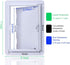 Suteck Plastic Access Panel for Drywall Ceiling 4 x 6 Inch Reinforced Plumbing Wall Access Doors Removable Hinged White by Suteck