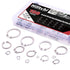 Hilitchi 150-Pcs 304 Stainless Steel External Circlip Snap Retaining Clip Ring Set