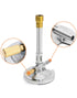 QWORK Lab Bunsen Burner with Flame Stabilizer, Gas Control for Efficient Heating, Pack of 2