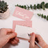 SMOQYKBW 100 3.5 2 inch small pink x gold foil thank you cards with free write on back, perfect for small business