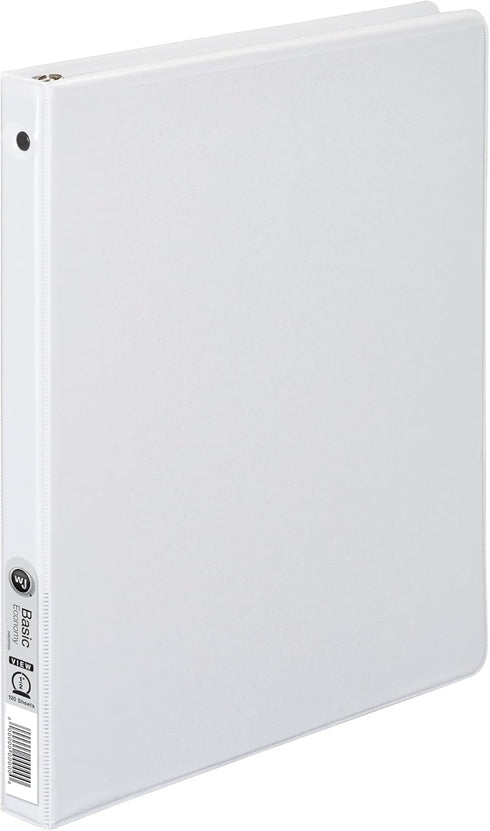 Wilson Jones 3 Ring Binder 1/2 Inch, Round Ring View Binder, Letter Size, Basic, 362 Series, Customizable, White (W362-13WV) by Wilson Jones