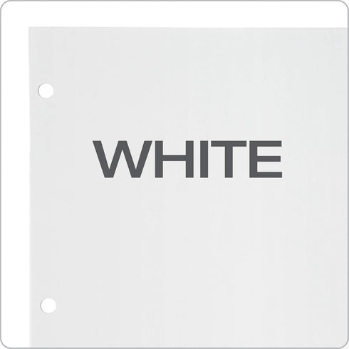 Oxford Blank Write On Binder Dividers, 1/5 Cut Tabs, 3 Hole Punch Dividers in 5 Tab Sets, 100 Dividers, 20 Sets, White