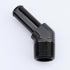 1/2" NPT Male to 5/8" Hose Barb Fitting Adapter, 45 Degree Aluminum Black