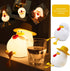 LVOERTUIG 30 Cute Duck USB Rechargeable Night Light, Silicone Kids Lamp with Minute Timer & Tap Control, for Nursery