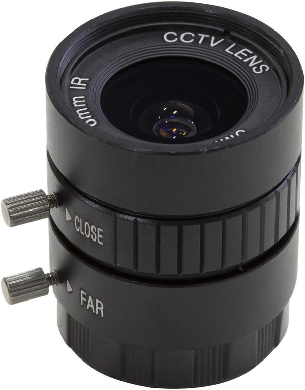 Arducam Lens for Raspberry Pi HQ Camera, Wide Angle CS-Mount Lens, 6mm Focal