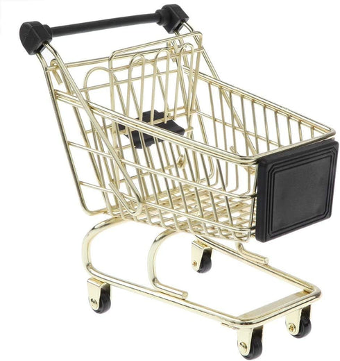 FRECI Mini Shopping Cart Trolley Mini Supermarket Handcart Shopping Utility Cart Mode Storage