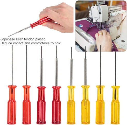 GLOGLOW Hex Socket Screwdriver Needle, Sewing Machine Overlock Machine Balldriver Screwdrivers 1.5mm/1.6mm by GLOGLOW