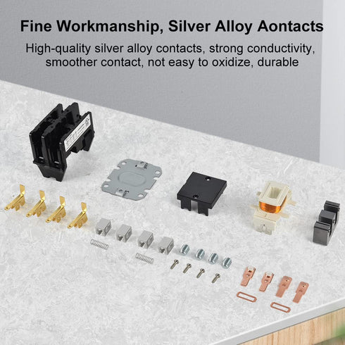 HVAC Contactor, CNAODUN 40 Amp 24V Coil 2 Pole Compatible with Air Conditioner, Compressor, Refrigeration Systems