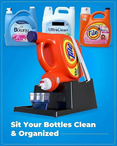 Skywin TidyFriend Liquid Laundry Detergent Holder Stand with Drip Tray & Rubber Feet, Stand for Laundry Room