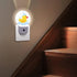 Chrobak Round LED Night Light,Cartoon Yellow Rubber Duck LED Night Light Plug into Wall with Dusk to Dawn Light Sensor