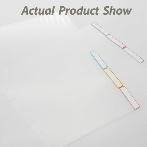 6 (1 Sets) Medium Size Discbound Tab Index Dividers with Mushroom Hole Dividers for Discbound Planner Journal Dairy
