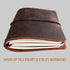 Pocket Travelers Notebook, Refillable Leather Travel Journal, 3.5 x 5.5 Inches, Brown, for Men & Women