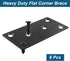 BokWin 6Pcs 80x40x2mm Mending Bracket Plate, Stainless Steel Heavy Duty Flat Corner Brace for Wood, Metal Straight