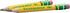 Ticonderoga My First Short Triangular Wood-Cased Pencils, 2 HB Soft with Erasers, Yellow, 4 Count