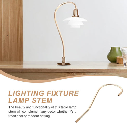 Homoyoyo Desk Lamp, Elbow Table Lamp Stem Parts for DIY Lamp Making Kit with Curved Tubing and Accessories