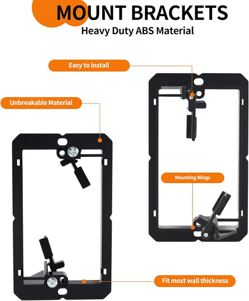 MadYiboshi 5 PCS Low Voltage Mounting Bracket, Ideal for Single Gang Wall Plate, HDMI, Telephone Wires, Network Cables