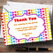 The Card Zoo Rainbow Polkadot Personalized Birthday Party Thank You Cards