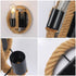 ENXING Wall Sconces Hardwired Farmhouse Fabric Wall Lamps Rattan,Retro Hemp Rope Rustic Indoor Wall Mount Light