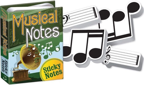 The Unemployed Philosophers Guild Musical Notes - Sheet Music Themed Booklet with Self-Sticky Individual Notes Inside,