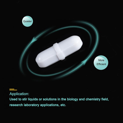MECCANIXITY Magnetic Stirrer Mixer Stir Bar - 20mm x 7mm with Ring Shape Coating Magnet, White, 3Pcs