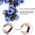 Air Push Quick Fittings, 10Pcs Pneumatic Connectors Push to Connect Fittings Kit, 5/16" 8mm Od Quick Release Connectors Y Splitters by Zivisk