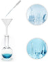 Hemobllo Chemistry Powder Funnel Glass Funnel Set, Short Stem Labware for 45mm, 50mm, 75mm, 100mm (4pcs)