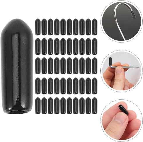 UKCOCO 300pcs Pegboard Hook Tip, Dishwasher Rack Repair Kit with PVC Cover Pointy Prong Hook Tips