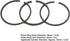 3Pcs Piston Ring, Air Compressor Piston Ring for Pneumatic Drive, Airtight for 55mm Cylinder Diameter