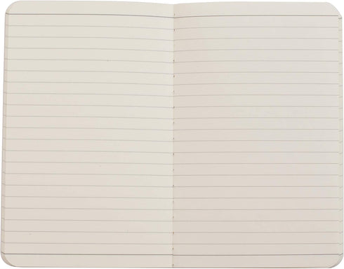 TWONE Pocket Notebook, 6 Pack Mini Notebooks, 3.5" x 5.5", Black Cardstock Cover Memo Notepad for Travel