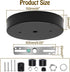 Biaungdo 6 Inch Ceiling Lighting Canopy Kit, Black Pendant Light Canopy Kit Metal Chandelier Ceiling Light Plate Cover