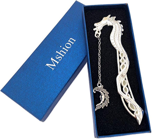 Metal Bookmarks with Chain, Unique Glow in The Dark Bookmark, Inspirational Book Markers for Book Lovers